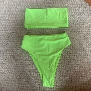 Lime green swim suit